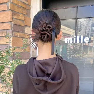セミロング ヘアアレンジ 伊藤 玲衣のヘアスタイル