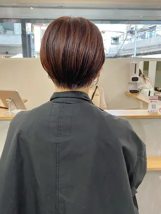 ショート カラー 森貴裕/ニュアンス パーマ/オリーブのヘアスタイル