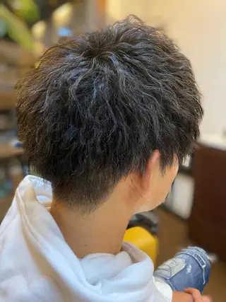 パーマ メンズ 【コテパーマ】イトウ シンゴのヘアスタイル