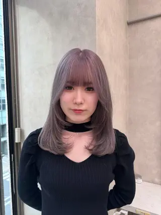 ミディアム カラー ヘアアレンジ Over hair_ misakiのヘアスタイル