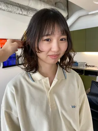 セミロング LUVISM新潟🎀 透明感カラー/ミユのヘアスタイル