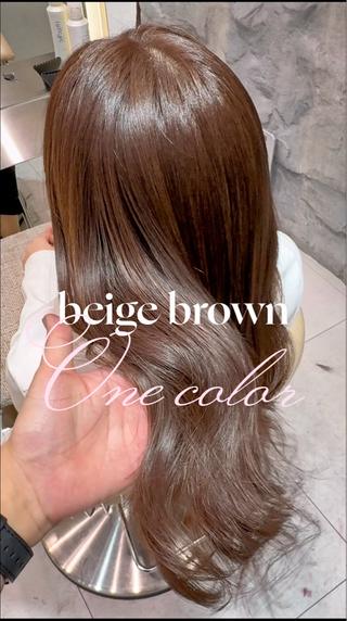 カラー REIYA 縮毛矯正 透明感カラーのヘアスタイル