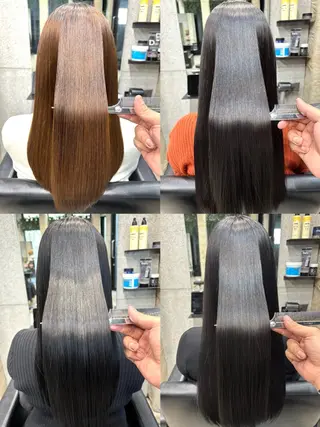 セミロング カラー OVER→三軒茶屋 /縮毛矯正・髪質改善のヘアスタイル