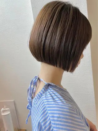 カラー 髪質改善縮毛矯正 ボブレイヤーRINAのヘアスタイル