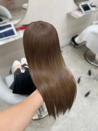 セミロング カラー 韓国ハッシュカット/ 新宿/髪質改善/岡崎のヘアスタイル