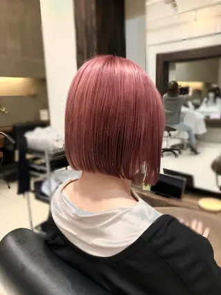 ショート 髪質改善個室サロン' 白髪ぼかし・縮毛矯正のヘアスタイル