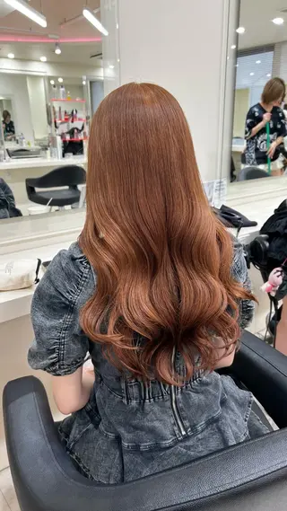 ロング カラー ヘアアレンジ 韓国レイヤー＆ピンク 艶髪🩶maikoのヘアスタイル