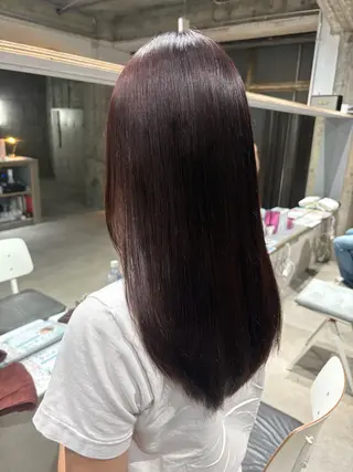 セミロング カラー 玉置七海✨ ／透明感／髪質改善のヘアスタイル