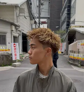 カラー パーマ メンズ 岡田/メンズ特化/パ ーマ&ショートのプロのヘアスタイル