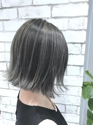 ミディアム カラー パーマ ヘアアレンジ 縮毛矯正/美髪 髪質改善/石田幸輔のヘアスタイル
