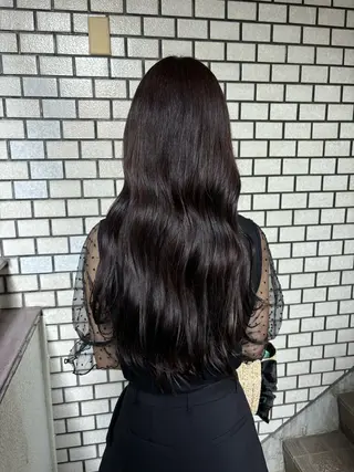 セミロング カラー 縮毛矯正ボブ&顔まわ レイヤー♡TOMOEのヘアスタイル