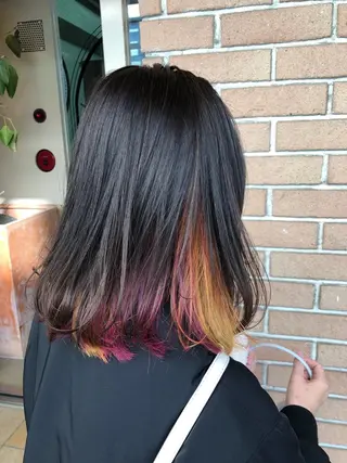 ミディアム カラー パーマ ヘアアレンジ メンズ キッズ ネイル マツエク・マツパ サロンドミルク 渋谷高比良のヘアスタイル