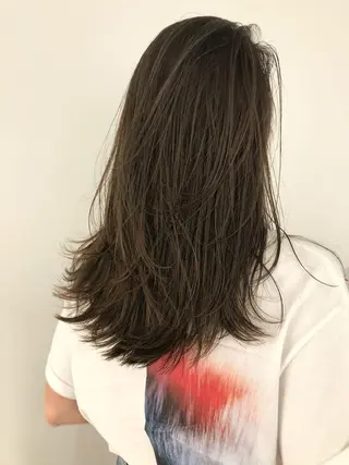 ロング カラー 透明感カラー* レイヤー/清水大地のヘアスタイル
