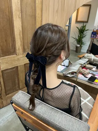 セミロング ヘアアレンジ 髪質改善/艶髪🫧 ｼｽﾞｸ🦥🌿のヘアスタイル