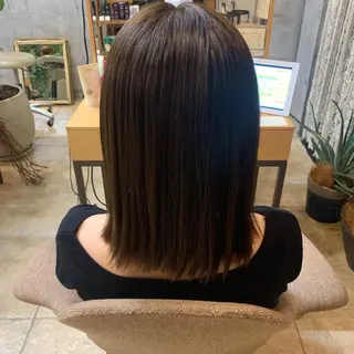 ミディアム カラー 前髪似合わせ | yukaのヘアスタイル