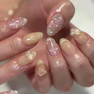 ネイル yume 🎀大人ガーリー🎀のネイルデザイン