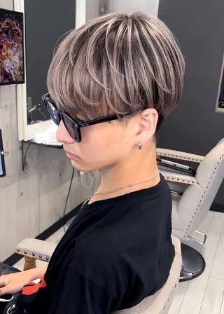 ショート メンズ縮毛矯正 🎖アジマ リョオのヘアスタイル