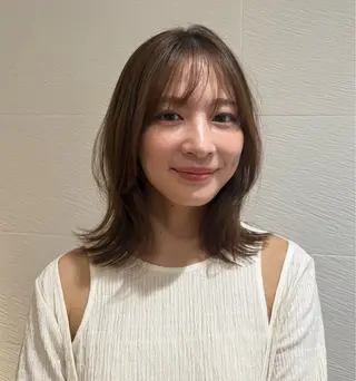 セミロング 似合わせカットNo1 いちば　ゆなのヘアスタイル