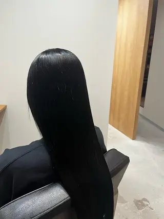 ロング omaフクダ 縮毛矯正/艶髪カラーのヘアスタイル