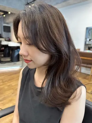 セミロング SNS撮影用 髪質改善モデル募集のヘアスタイル