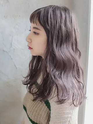 カラー パーマ ロング VALLET博多駅 髪質改善&縮毛矯正のヘアスタイル
