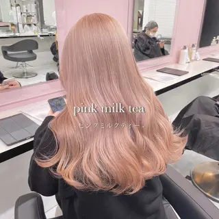 ロング カラー 色落ち綺麗🩰ハイ トーン🎀RINKAのヘアスタイル