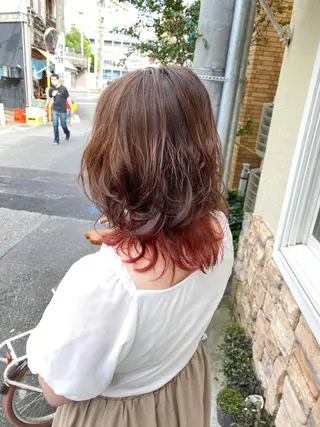 ミディアム Sabby氏川洸希 パーマのヘアスタイル
