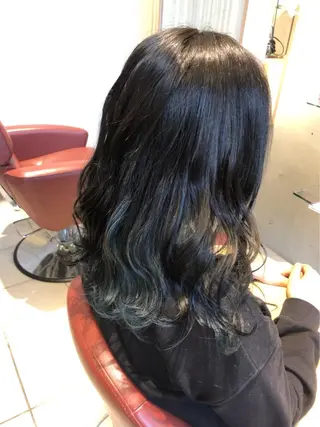 セミロング カラー 褒められブリーチ💗 透明感カラー/Saeのヘアスタイル