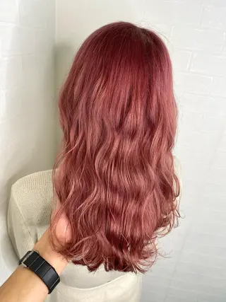 セミロング カラー ブリーチカラー特化 U-topia小島のヘアスタイル