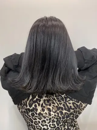 ミディアム カラー ヘアアレンジ 【艶髪×韓国風】 毛流れ職人 RYOのヘアスタイル