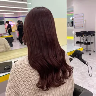 セミロング カラー ヘアアレンジ mai🍑暖色カラー /レイヤー💖のヘアスタイル