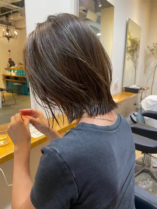 ミディアム カラー レイヤー／パーマ TAKUYAのヘアスタイル