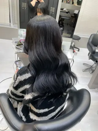 セミロング 🫧バレイヤージュ/ ハイトーン/ミズキのヘアスタイル