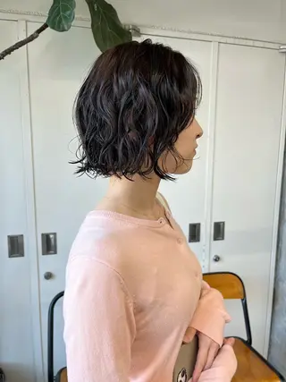 ミディアム カラー パーマ 小木曽智美 /ボブ/ショートのヘアスタイル