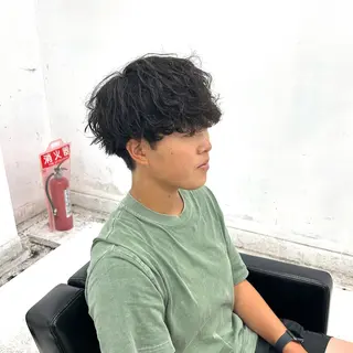 ショート パーマ メンズ 【柏/メンズパーマ 特化】🍏網中勇喜のヘアスタイル