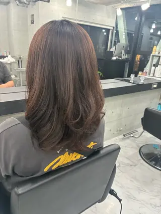 セミロング カラー Endearing 🌟銀座のヘアスタイル