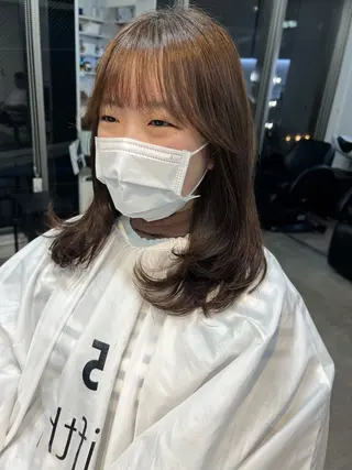 セミロング カラー パーマ ヘアアレンジ ショートヘア原宿 fifth コシのヘアスタイル