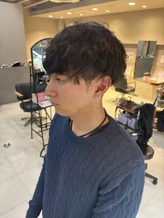 パーマ メンズ かわいい艶カラー🎀 ナカニシアチカのヘアスタイル