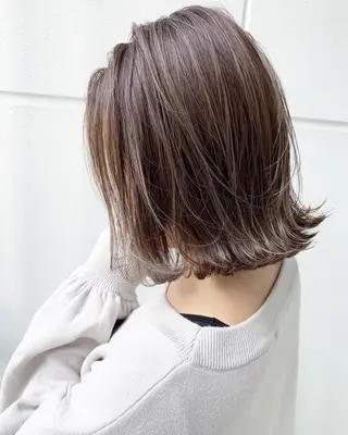 ミディアム カラー レイヤー/髪質改善 /山永圭介のヘアスタイル