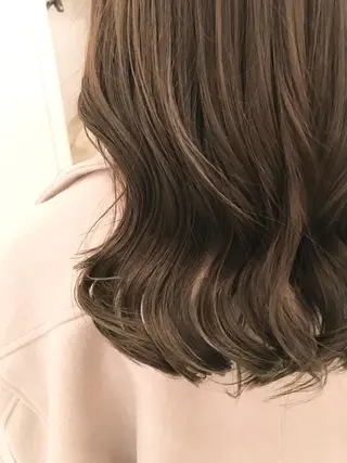 ミディアム カラー パーマ ご新規様限定 透明感カラーKANAのヘアスタイル