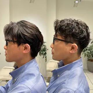 ショート パーマ メンズ 似合わせカットカラー ・パ—マ✨ちえのヘアスタイル