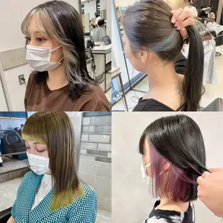ミディアム カラー ブリーチ&髪質改善 TAIGAのヘアスタイル