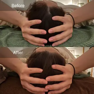 ミディアム カラー パーマ ヘアアレンジ メンズ キッズ ネイル マツエク・マツパ アイブロウ 温ヘッドマッサージ 【jiu】大久保佳奈のエステ・リラクイメージ