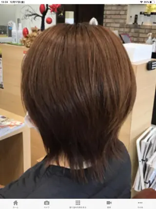 ミディアム 工藤 麻知子のヘアスタイル