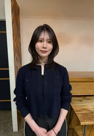ミディアム カラー まろやか透明感カラー ♡MANAのヘアスタイル