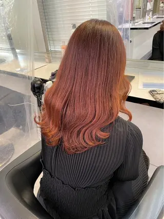 ロング カラー 流行りの透明感カラー ×縮毛矯正🤍ユウのヘアスタイル