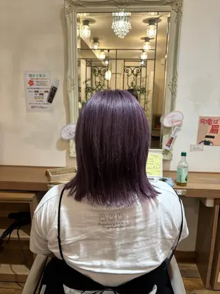ミディアム カラー さかむら ななみのヘアスタイル