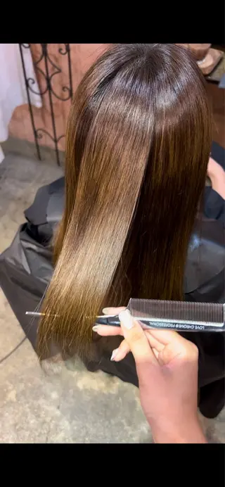 ロング カラー ともざねゆか UniQ/岡山駅のヘアスタイル