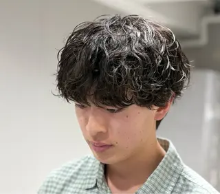 ショート パーマ メンズ 【メンズ特化】 池田大成✂︎のヘアスタイル