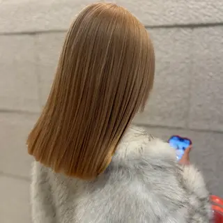 ミディアム ほの/ブリーチモデル 🎀/艶カラー‎のヘアスタイル
